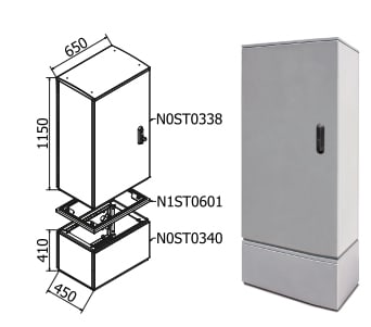OEC - ARMADIO 650X1100X450 CON ZOCCOLO