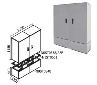 OEC - ARMADIO 1300X1100X450 AFFIANC. CON ZOCCO