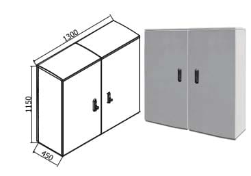 OEC - ARMADIO 1300X1100X450 VANO UNICO CON ZOC