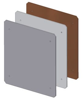 OEC - PIASTRA FONDO ACCIAIO 2MM ARMADI 610X609 N1ST0221