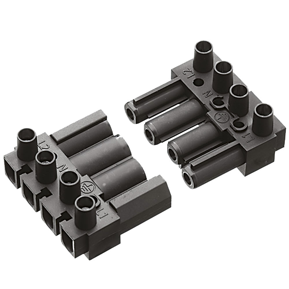 OMEGA FUSIBILI - SPINA AC166G 4 POLI NERA AC166GST/4BK