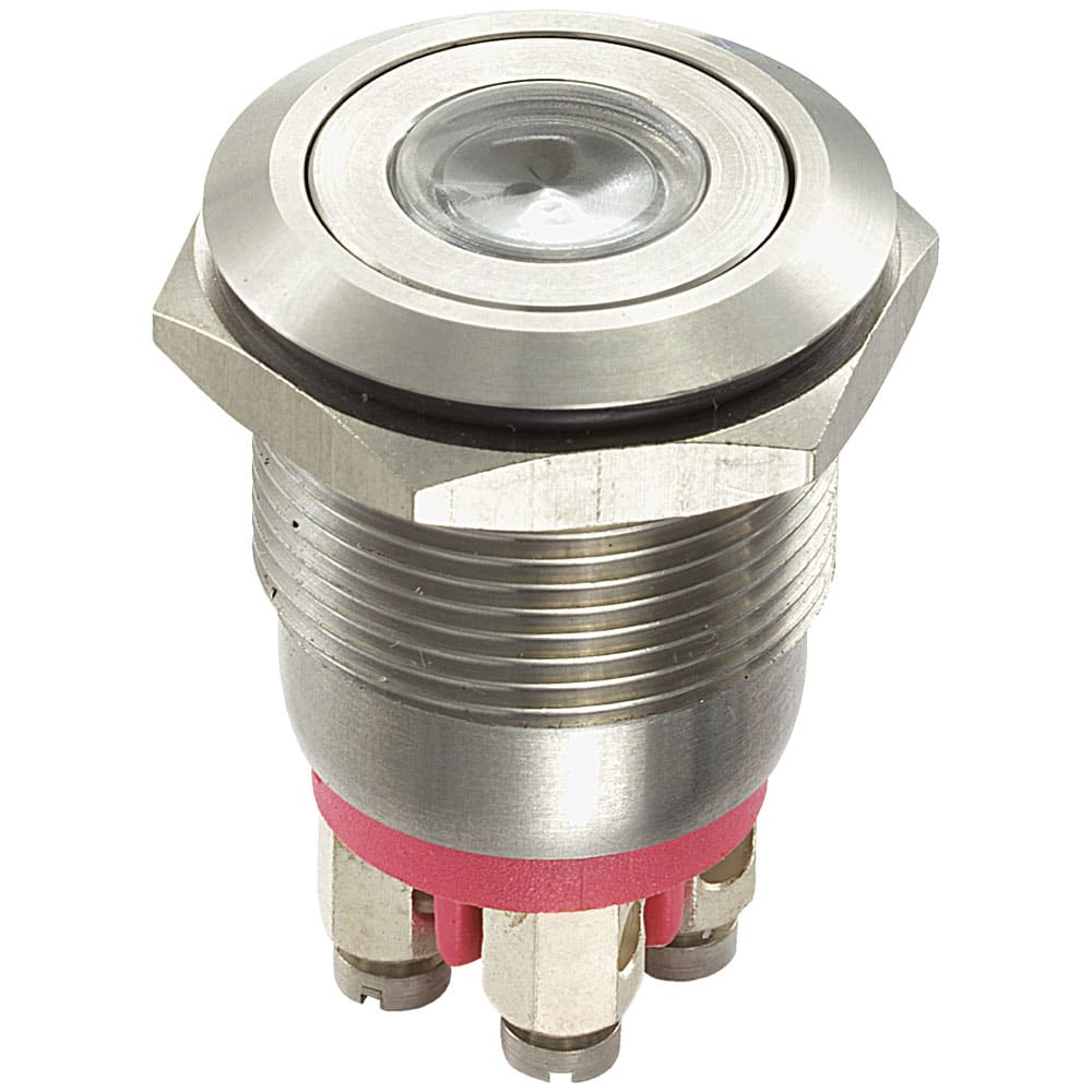 OMEGA FUSIBILI - PULS.ANTIV.LUMINOSO BIANCO 24V MP0001.T.BL.24