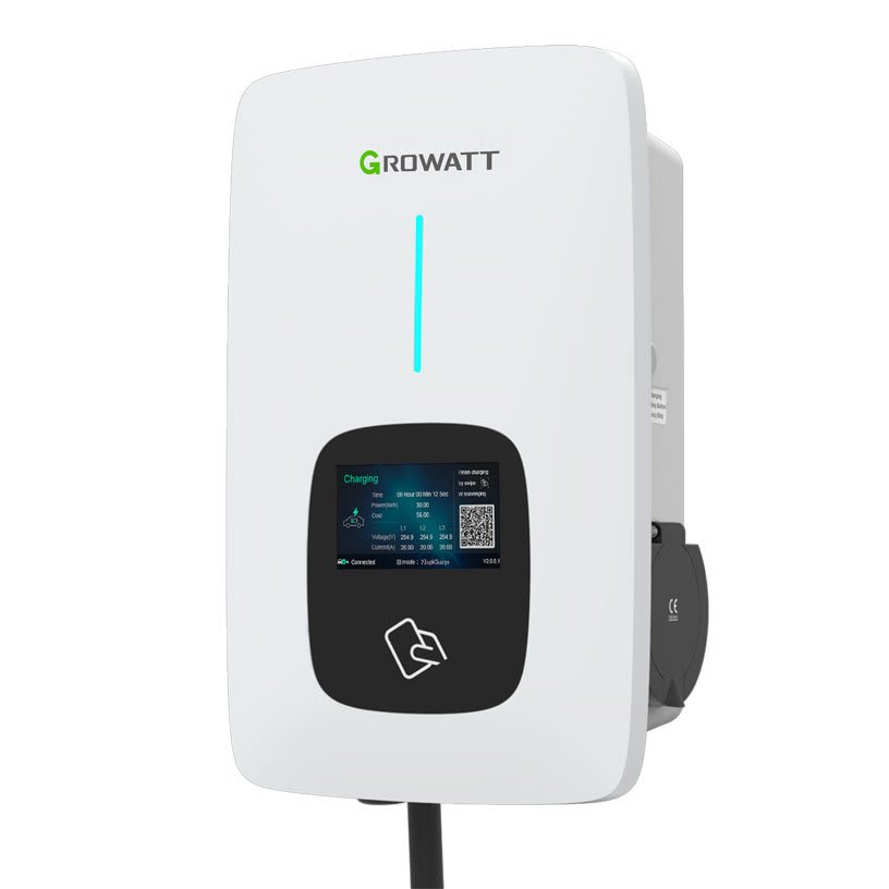 GROWATT - AC 11KW, 1CAVO, LAN, WIFI, RFID, LCD