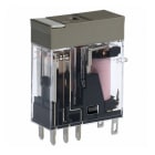OMRON ELECTRONICS - Relè elettromeccanico verticale G2R(S), bobina 230 Vc.a., DPDT, 5 A/250 Vc.a., indicatore meccanico e LED, terminali a innesto