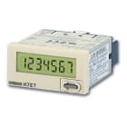 OMRON ELECTRONICS - Contaore digitale H7ET, fronte quadro 48x24, a batteria, LCD 7-cifre, ingressi 24...240 Vc.a./c.c., tempo selez.: 999999,9h/3999g23,9h, grigio