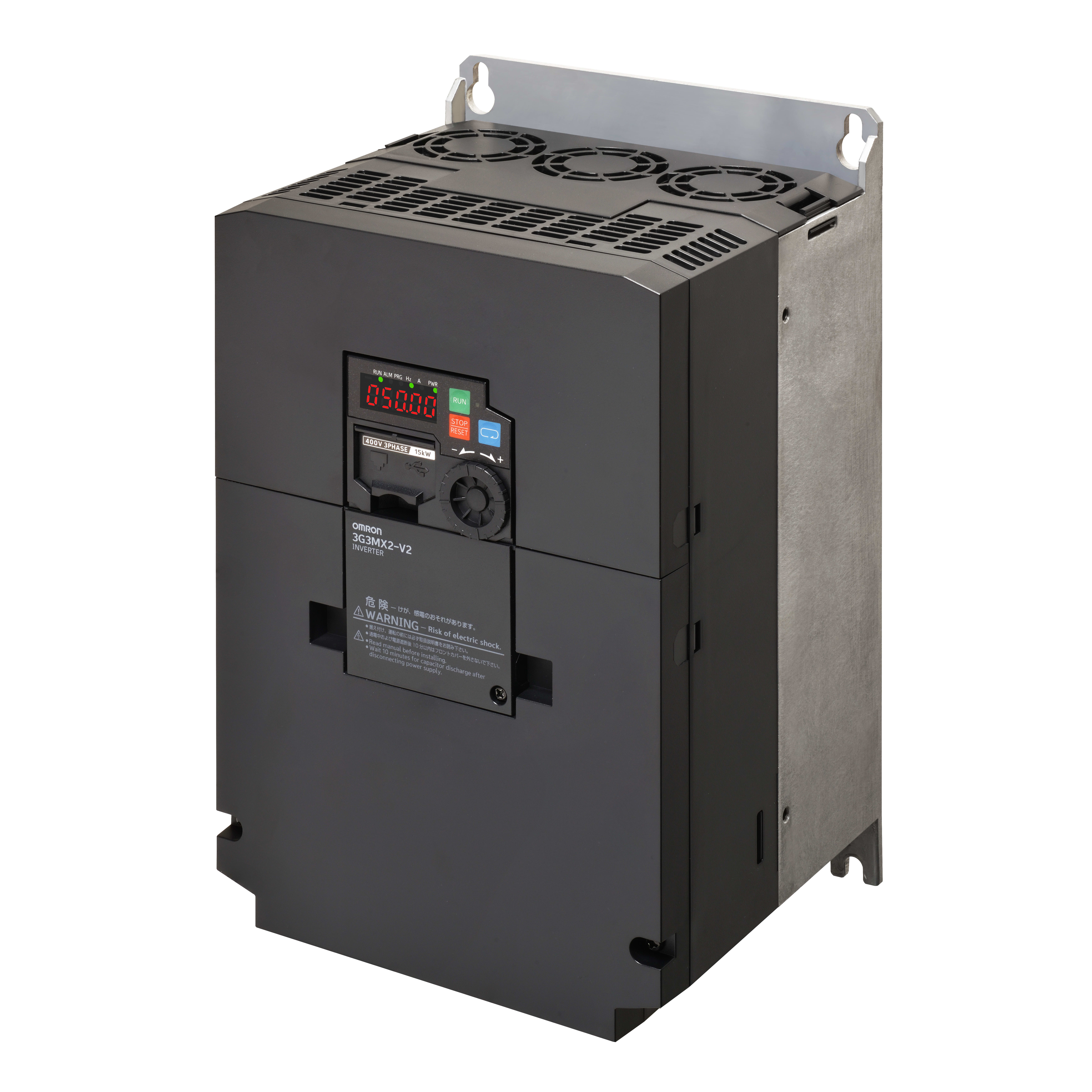 OMRON ELECTRONICS - Inverter MX2, 400 Vc.a. trifase, 15/18,5 kW (HD/ND), 31/38 A (HD/ND), controlli anello aperto, STO, max. freq. 590Hz