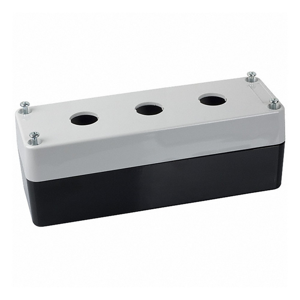OMRON ELECTRONICS - pulsante acc. ø22mm pulsantiera in materiale plastico 3 fori con coperchio grigio