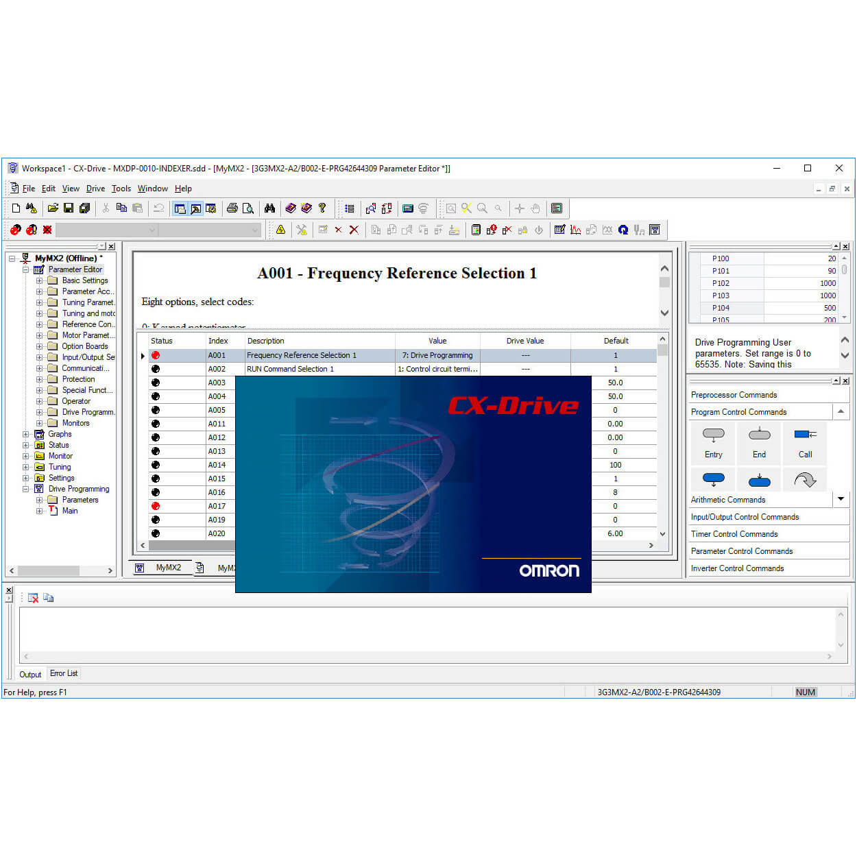 OMRON ELECTRONICS - INVERTER- SOFTWARE DI CONFIGURAZIONE