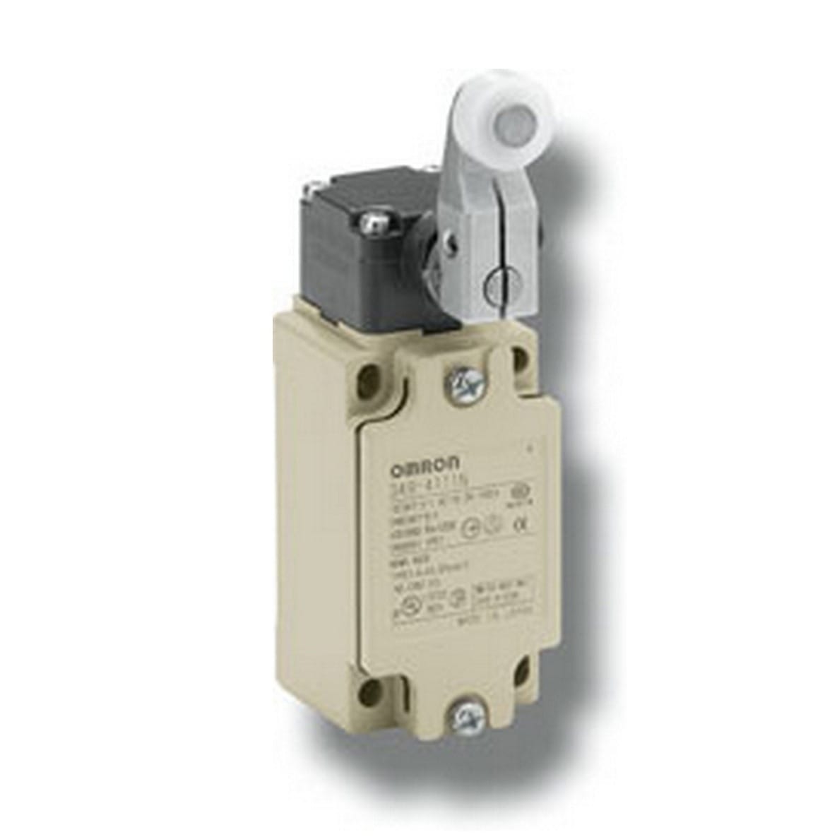 OMRON ELECTRONICS - Finecorsa meccanico, passacavo M20, EN50041 unipolare doppia interr. 1NA + 1NC a scatto rapido, azion. braccio e rotella