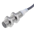 OMRON ELECTRONICS - Sensore di prossimità induttivo corto E2AS08, in acciaio inox, formato M12, schermato, distanza 4 mm, uscita PNP NA, cavo 2 m