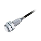 OMRON ELECTRONICS - Sensore di prossimità induttivo, ottone nichel, M12, rivestimento paraspruzzi, 7 mm, NA, cavo 2 m, CC 2 fili, senza polarità.