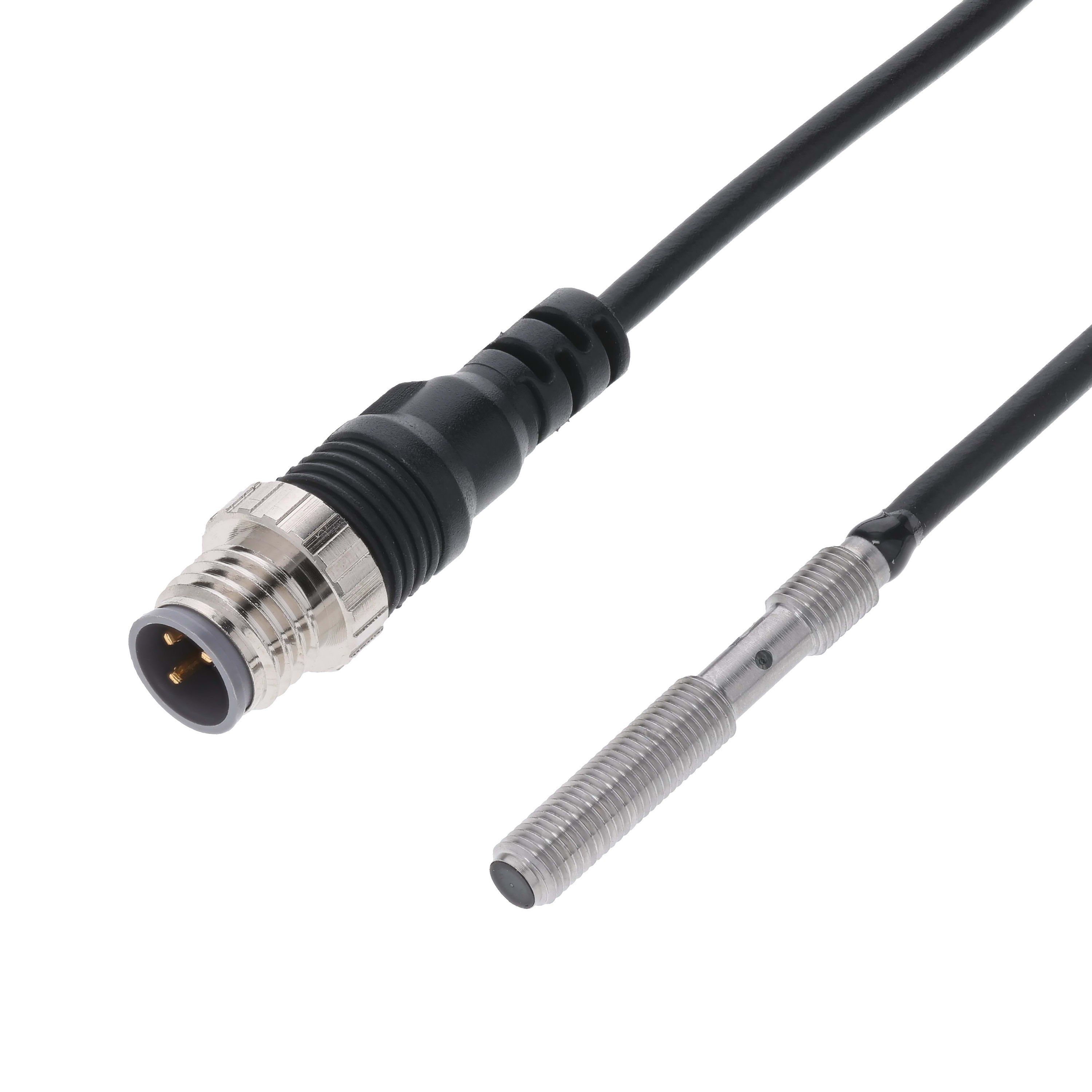 OMRON ELECTRONICS - Proximity induttivo M4 schermato 0.8mm PNP NA 3 fili cavo 0.3m connettore M8 3 pin.