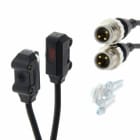 OMRON ELECTRONICS - sensore mini cc sbarramento 1m pnp impulso buio montaggio laterale cavo 0.3m connettore m8