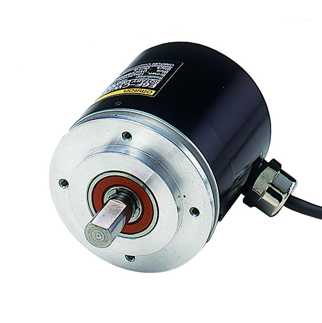 OMRON ELECTRONICS - Encoder incrementale diametro 60mm 12-24V 360 imp/g albero 10mm flangia servo uscita complementare IP65 cavo 2m.