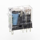 OMRON ELECTRONICS - Relè elettromeccanico verticale G2R(S), bobina 24 Vc.c., DPDT, 5 A/250 Vc.a., diodo, indicatore meccanico e LED, terminali a innesto