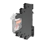 OMRON ELECTRONICS - Relè elettromeccanico G2RV-ST, slim 6mm, bobina 24 Vc.a./c.c., SPDT, 6 A/250 Vc.a., indicatore meccanico, guida DIN, terminali Push-In Plus