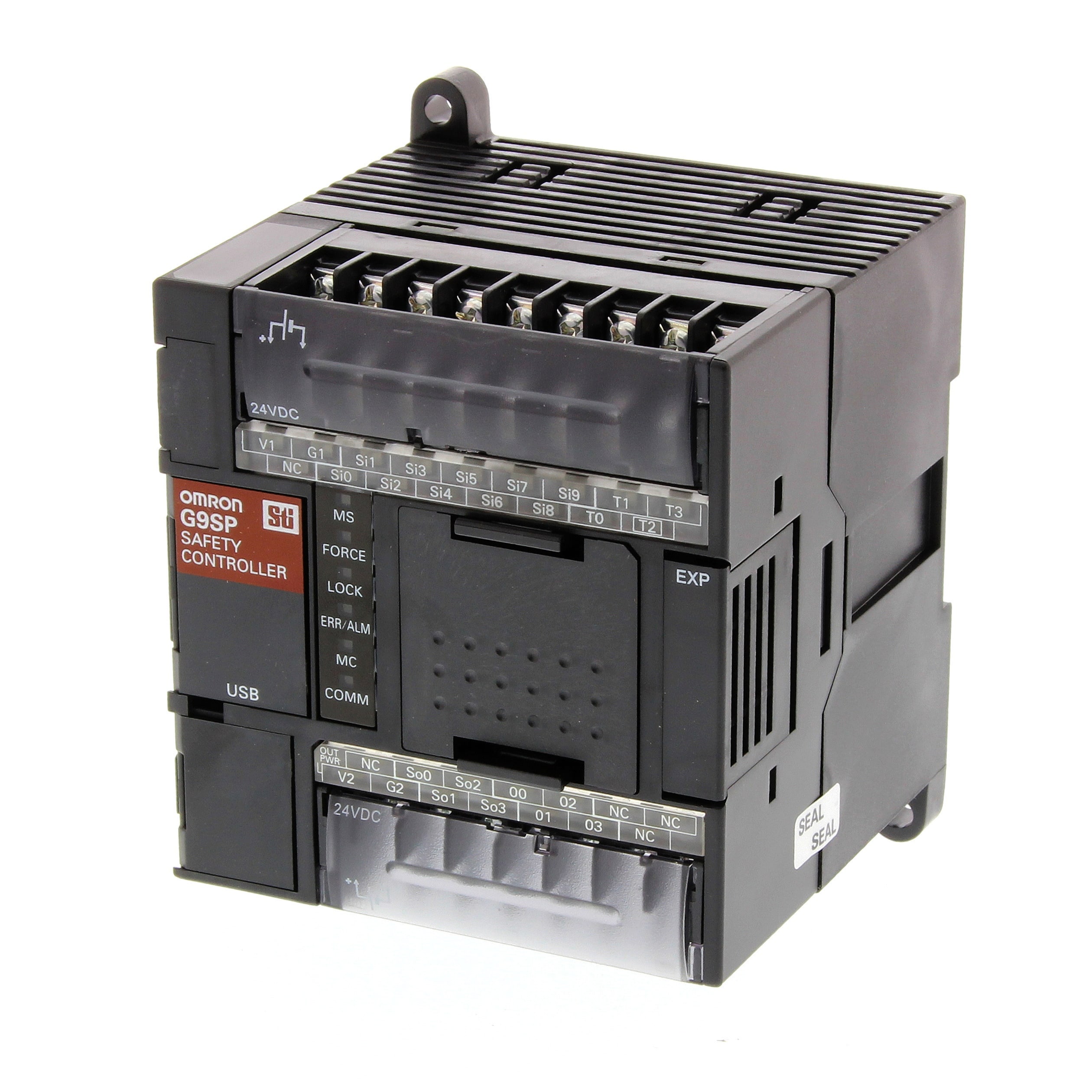 OMRON ELECTRONICS - Controllore programmabile di sicurezza, memoria 128 blocchi funzionali, 10 In / 4 Out PNP di sicurezza,4 Out di test, 4 Out non di sicurezza