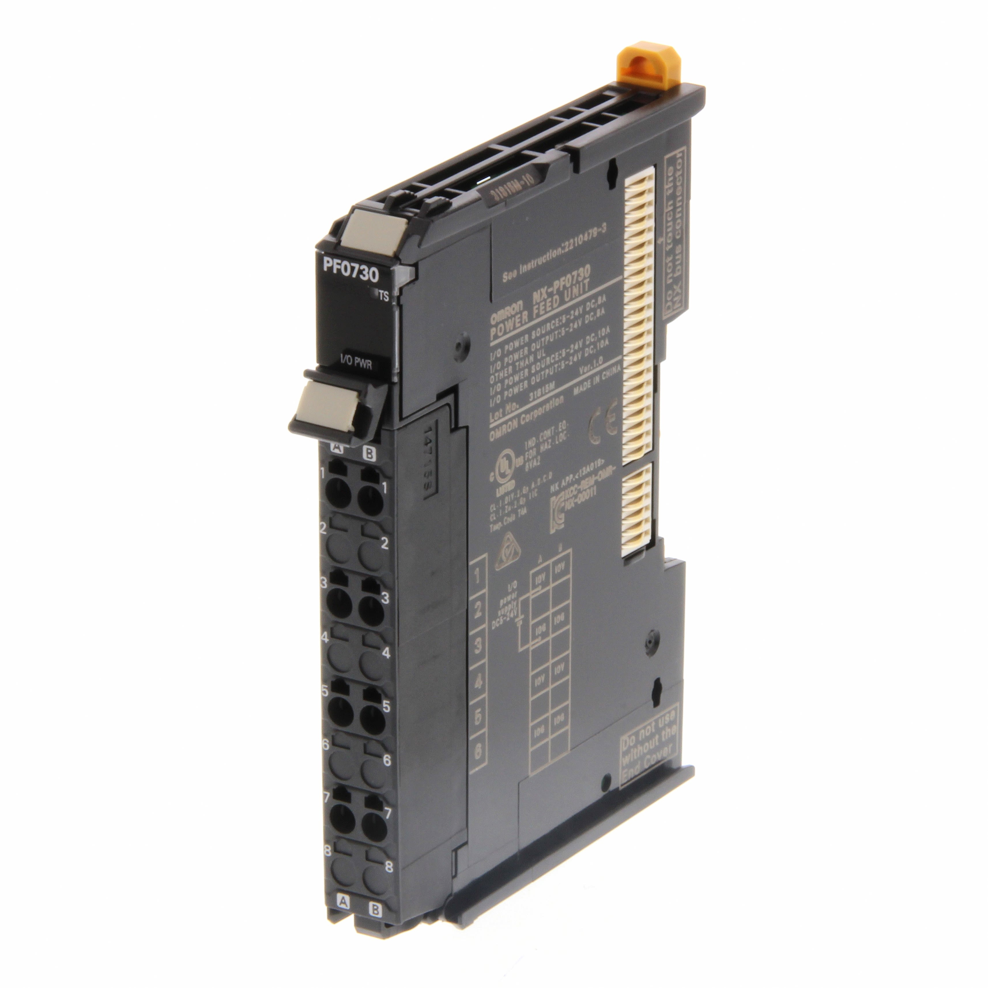 OMRON ELECTRONICS - Modulo I/O serie NX, Connessione alimentazione I/O 5V..24Vdc, 10A max, Push-In Plus