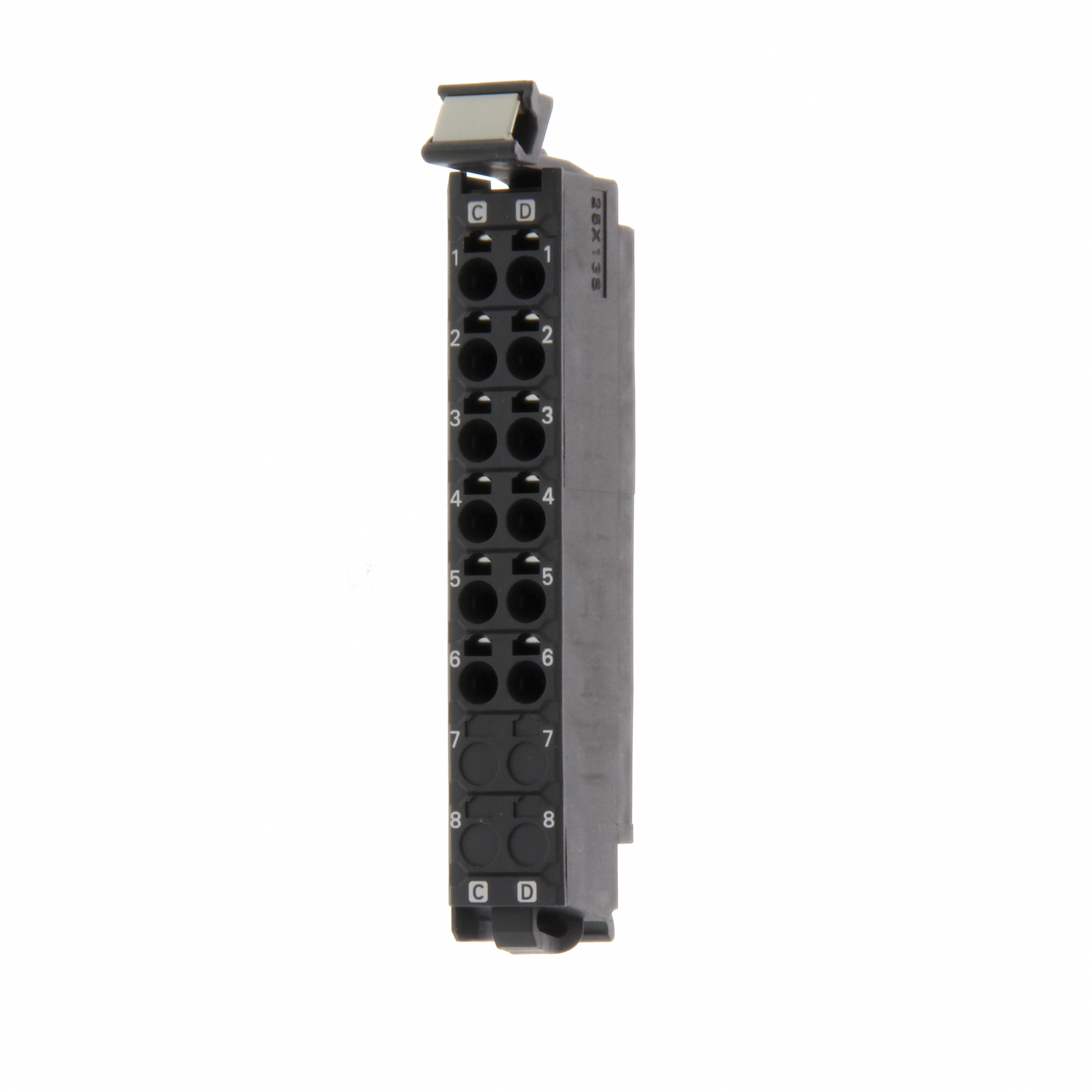 OMRON ELECTRONICS - Morsettiera ricambio serie NX con 12 terminali etichettati C+D e connettore frontale.