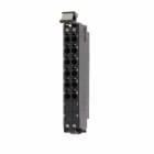 OMRON ELECTRONICS - Morsettiera ricambio serie NX con 12 terminali etichettati C+D e connettore frontale.