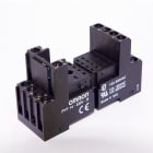 OMRON ELECTRONICS - Zoccolo di colore nero, con terminali comuni e bobina nella parte inferiore e con terminali NC e NA nella parte superiore.