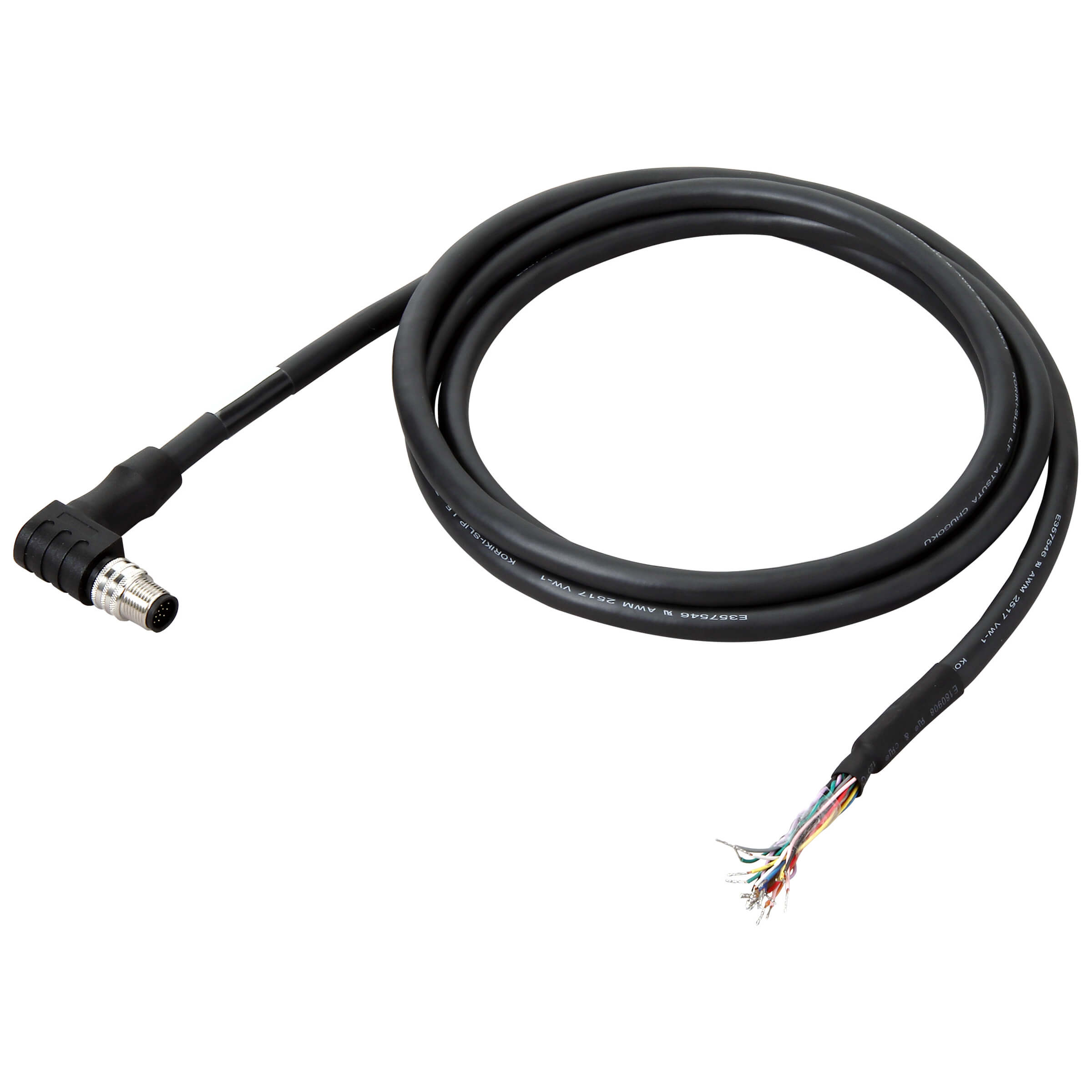 OMRON ELECTRONICS - FHV7 Power / IO Cable, right angle 3 m, M12