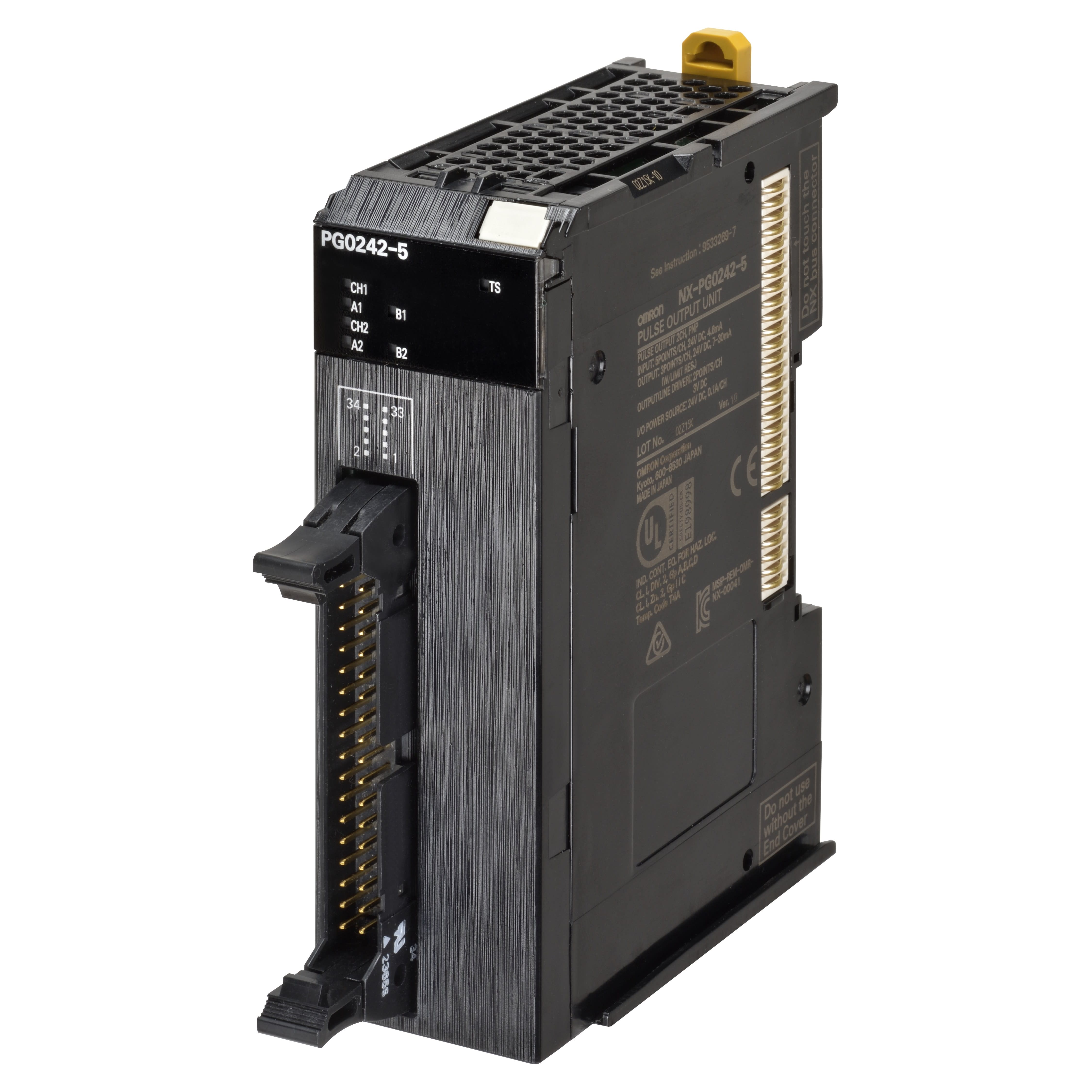 OMRON ELECTRONICS - Posizionatore PNP 2 canali serie NX a treno d'impulsi line driver con 1 connettore MIL 34 pin e I/O digitali.