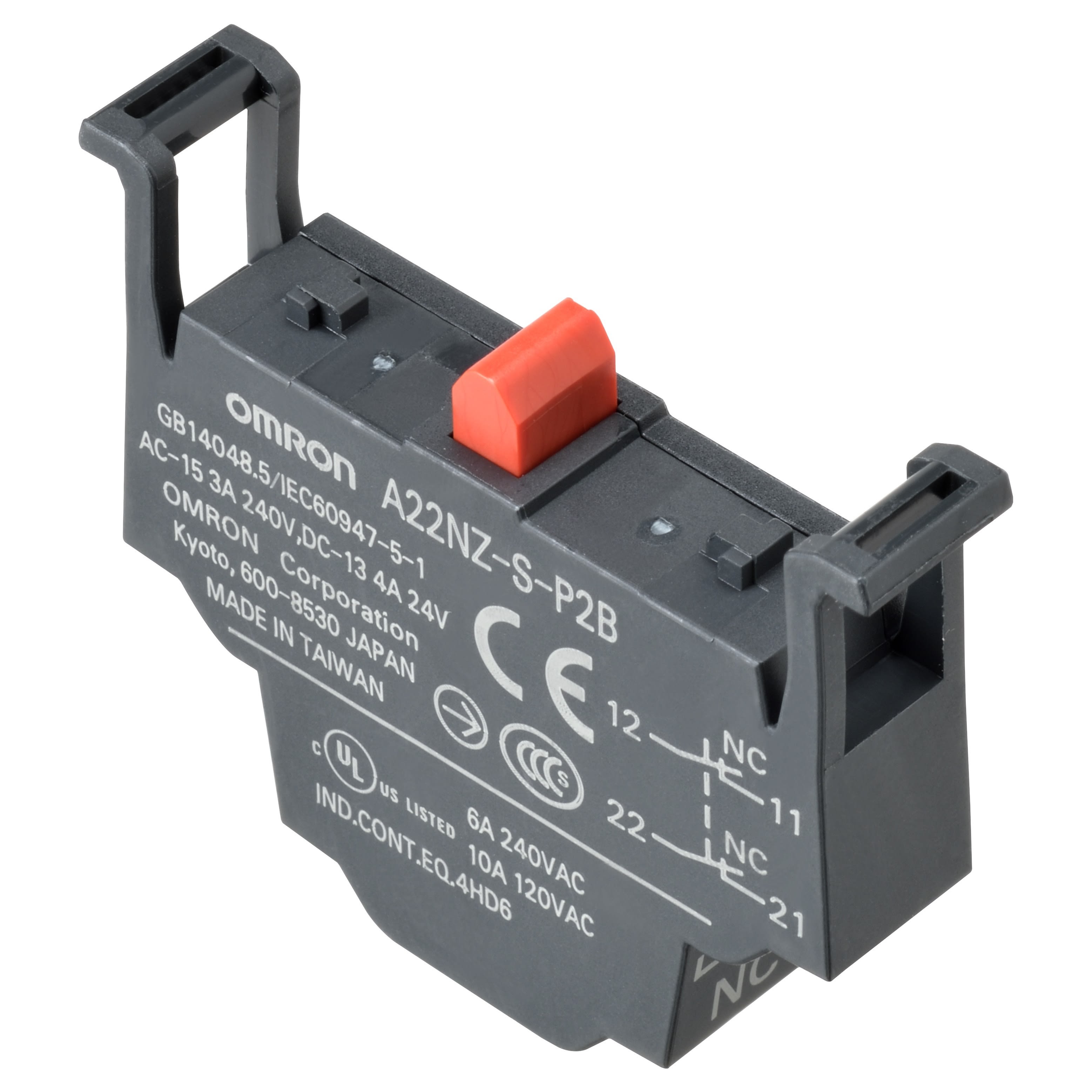 OMRON ELECTRONICS - pulsante- 2 contatti NC terminali push-in p A22NZSP2B