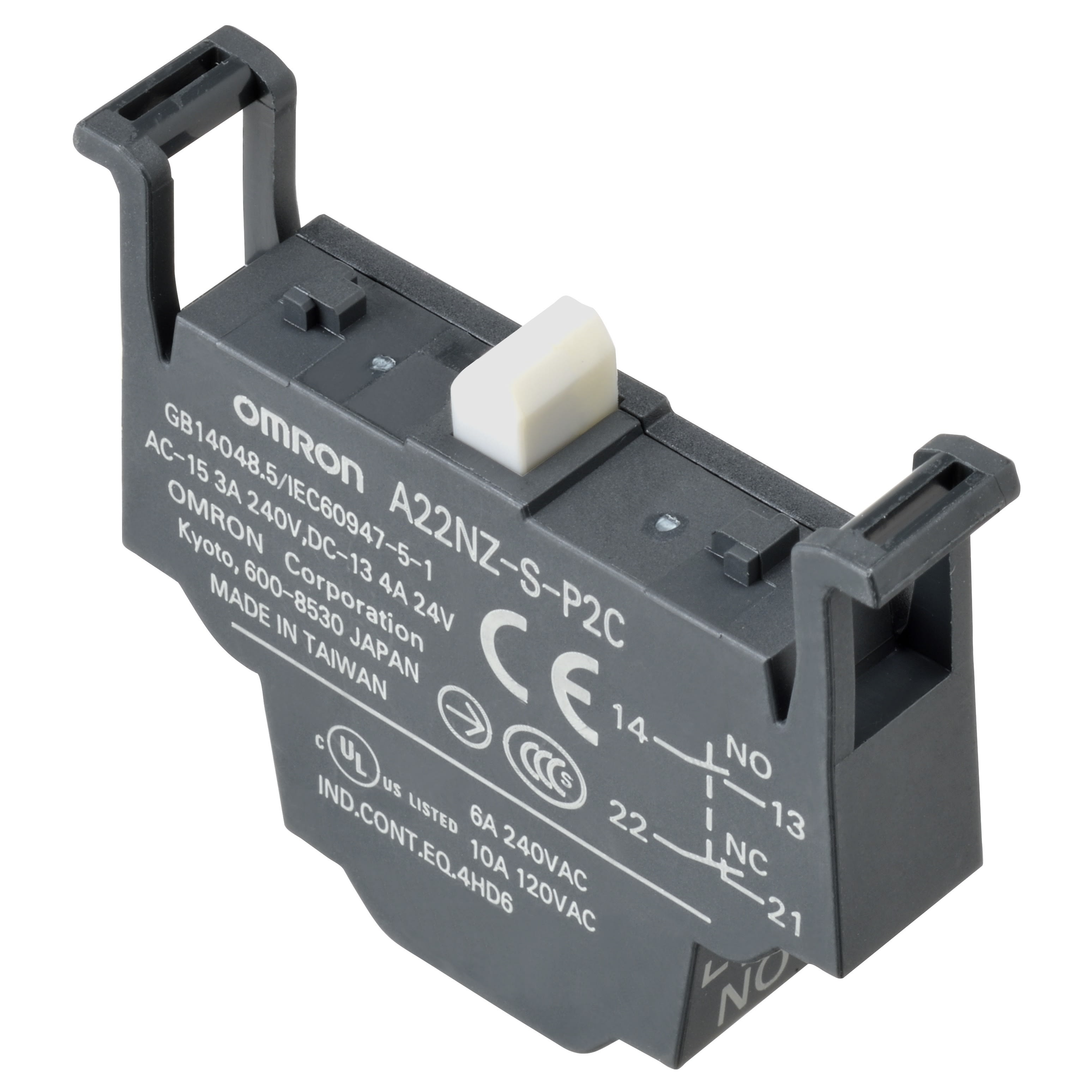 OMRON ELECTRONICS - pulsante- 1 contatto NA + 1 contatto NC ter A22NZSP2C