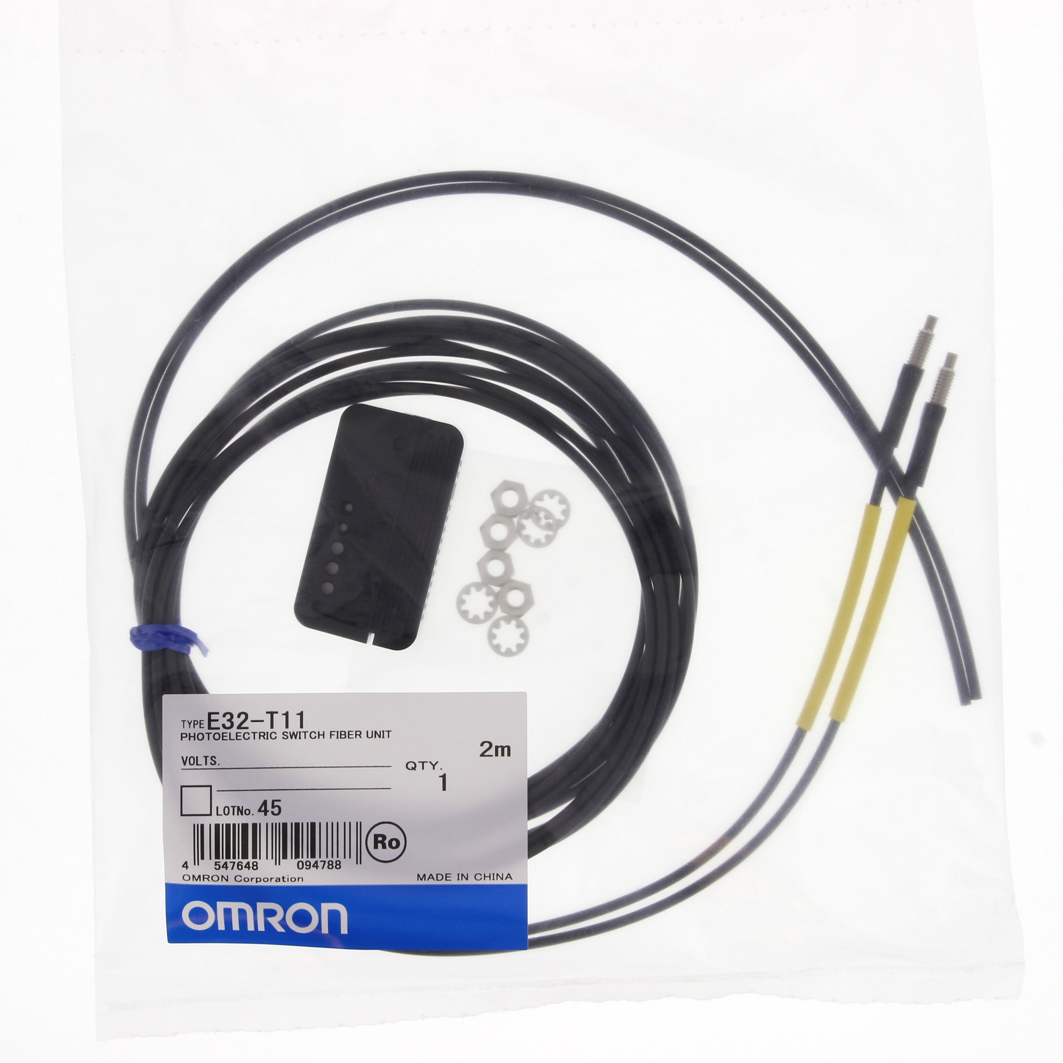 OMRON ELECTRONICS - sensore a sbarramento m4 flessibile a fibra ottica con cavo 2m E32T112M-1825140