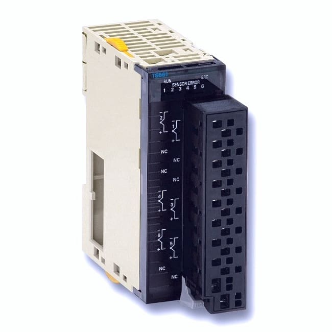 OMRON ELECTRONICS - plc modulo 6ai j k a molla acquisizione di temperatura 6 canali ingressi per termocoppie j k con morsettiera a molla