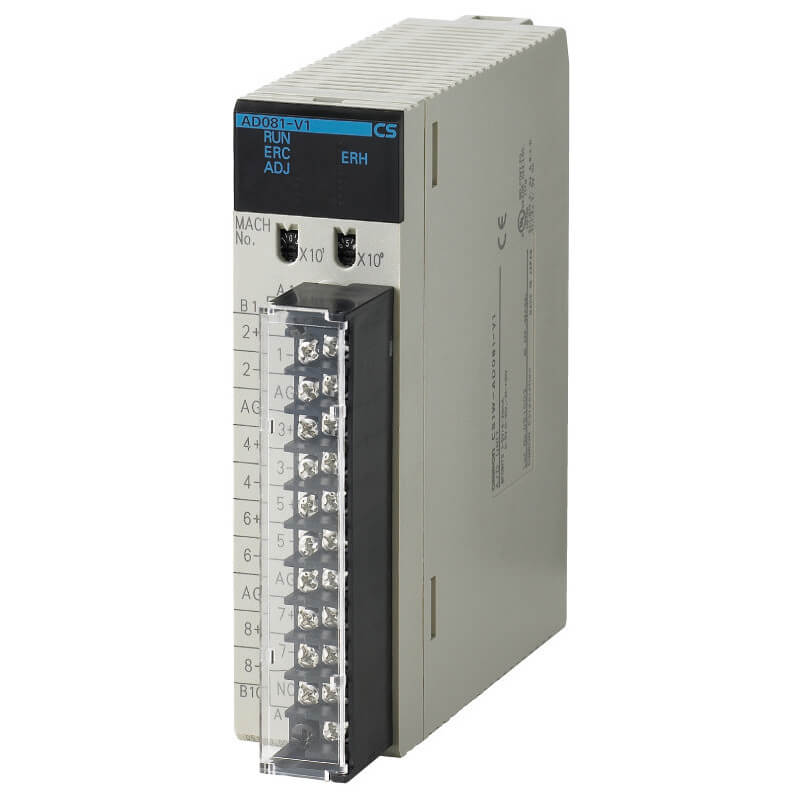 OMRON ELECTRONICS - plc modulo 8 ingressi analogici risoluzione 8000 punti 1-5v 0-5v 0-10v ±10v 4-20ma a morsettiera CS1WAD081V1-1356