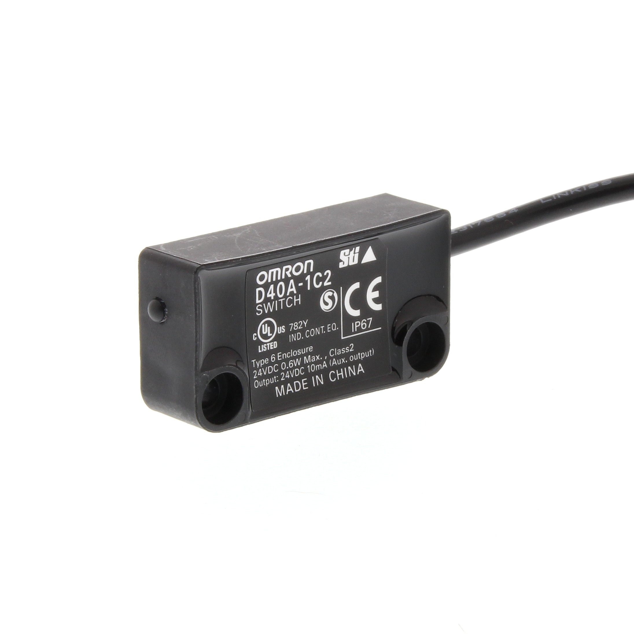 OMRON ELECTRONICS - Finecorsa magnetico 2NC + 1NO ausiliario, IP67, cavo 2 m.