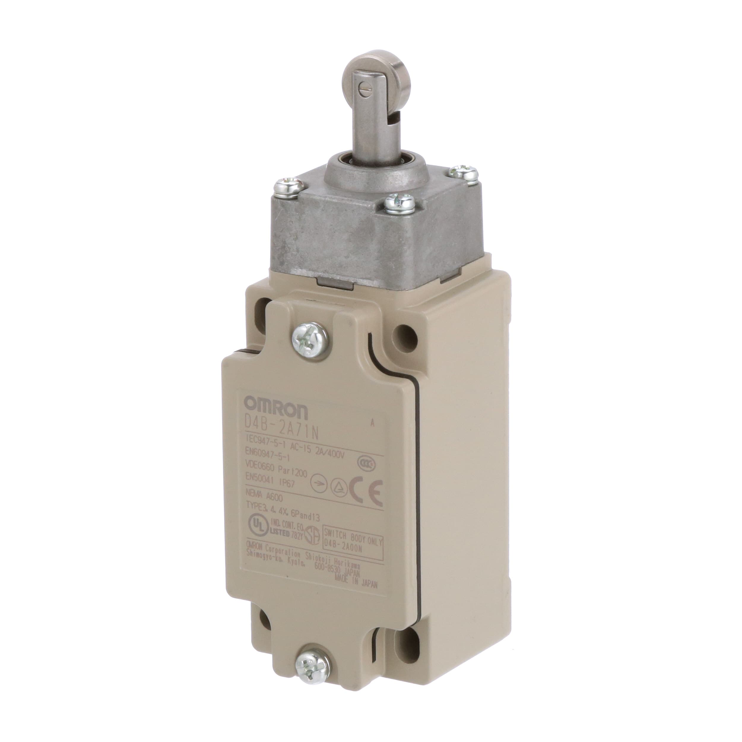 OMRON ELECTRONICS - Finecorsa meccanico passacavo G1/2 2 NC scatto rapido azionamento pistone e rotella