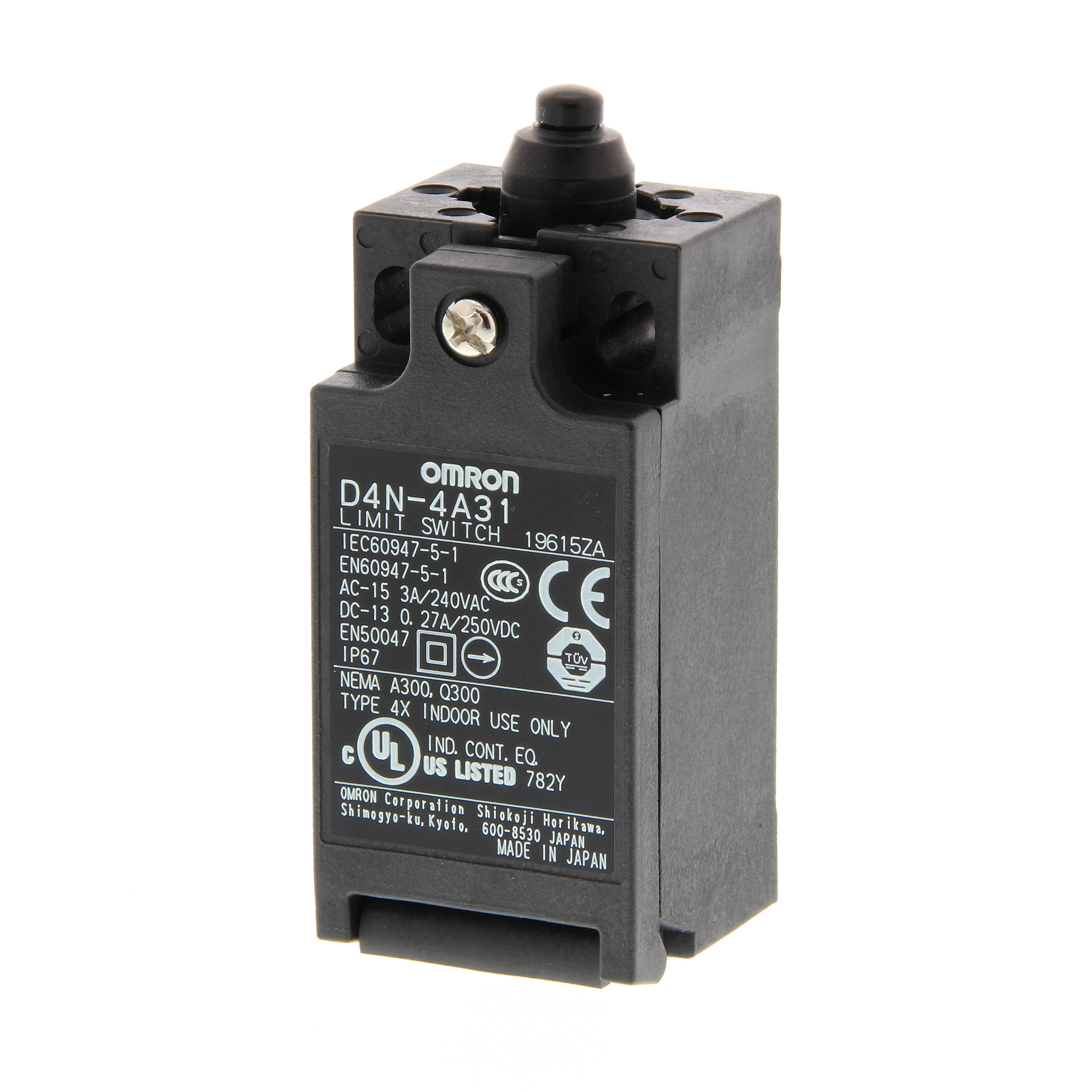 OMRON ELECTRONICS - Finecorsa meccanico passacavo M20 1NO+1NC azione lenta pulsante IP67 D4N4A31-17024000