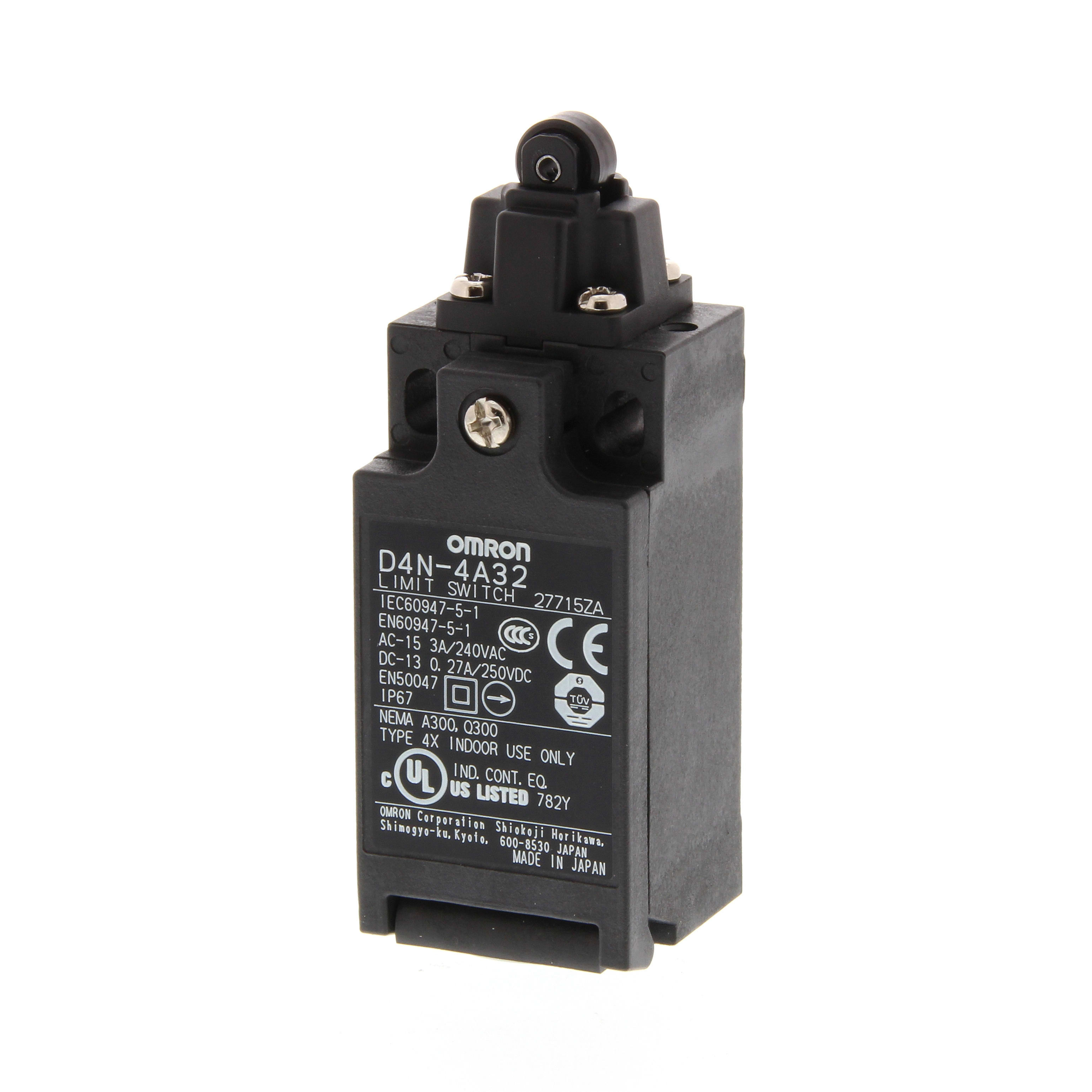 OMRON ELECTRONICS - Finecorsa meccanico passacavo M20 1NO+1NC azione lenta pulsante e rotella IP67 D4N4A32-17009200
