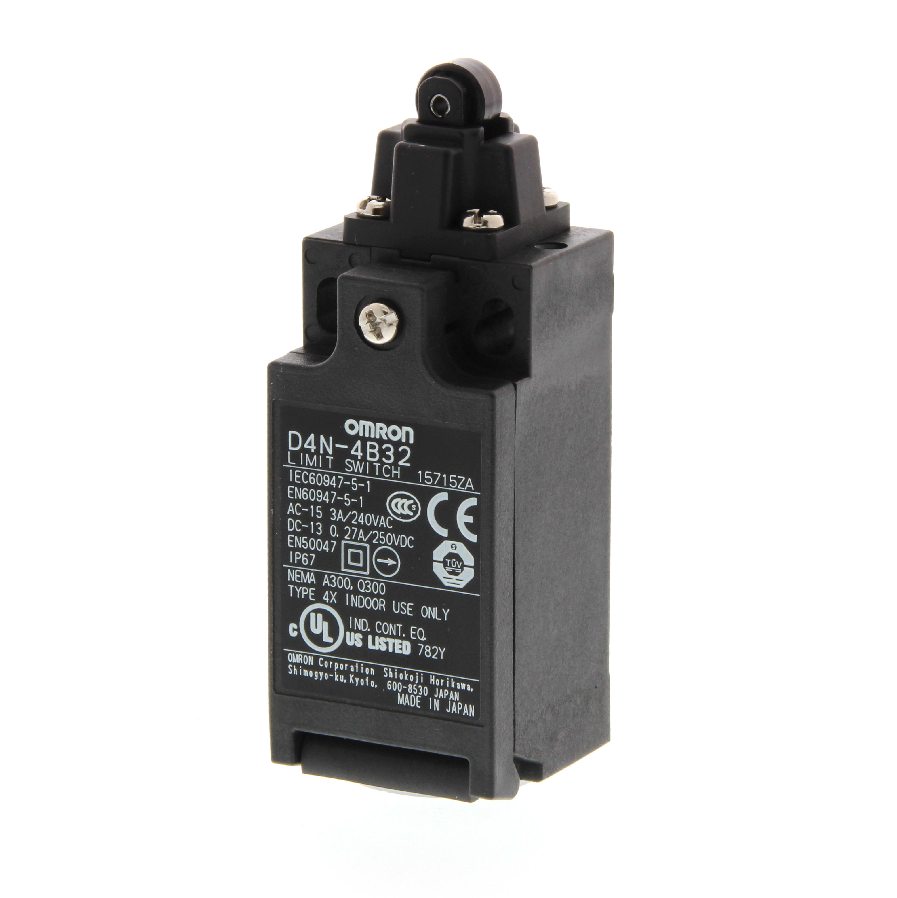 OMRON ELECTRONICS - Finecorsa meccanico passacavo M20 2NC azione lenta pulsante rotella IP67 D4N4B32-17031200