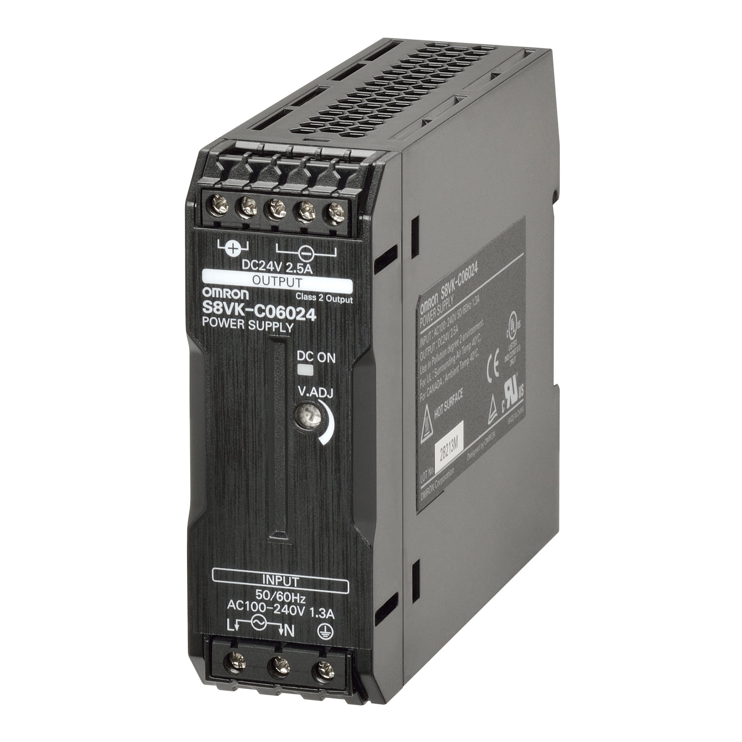 OMRON ELECTRONICS - Alim. S8VK-C mono 60W, 24V, 2,5A, Clas.A