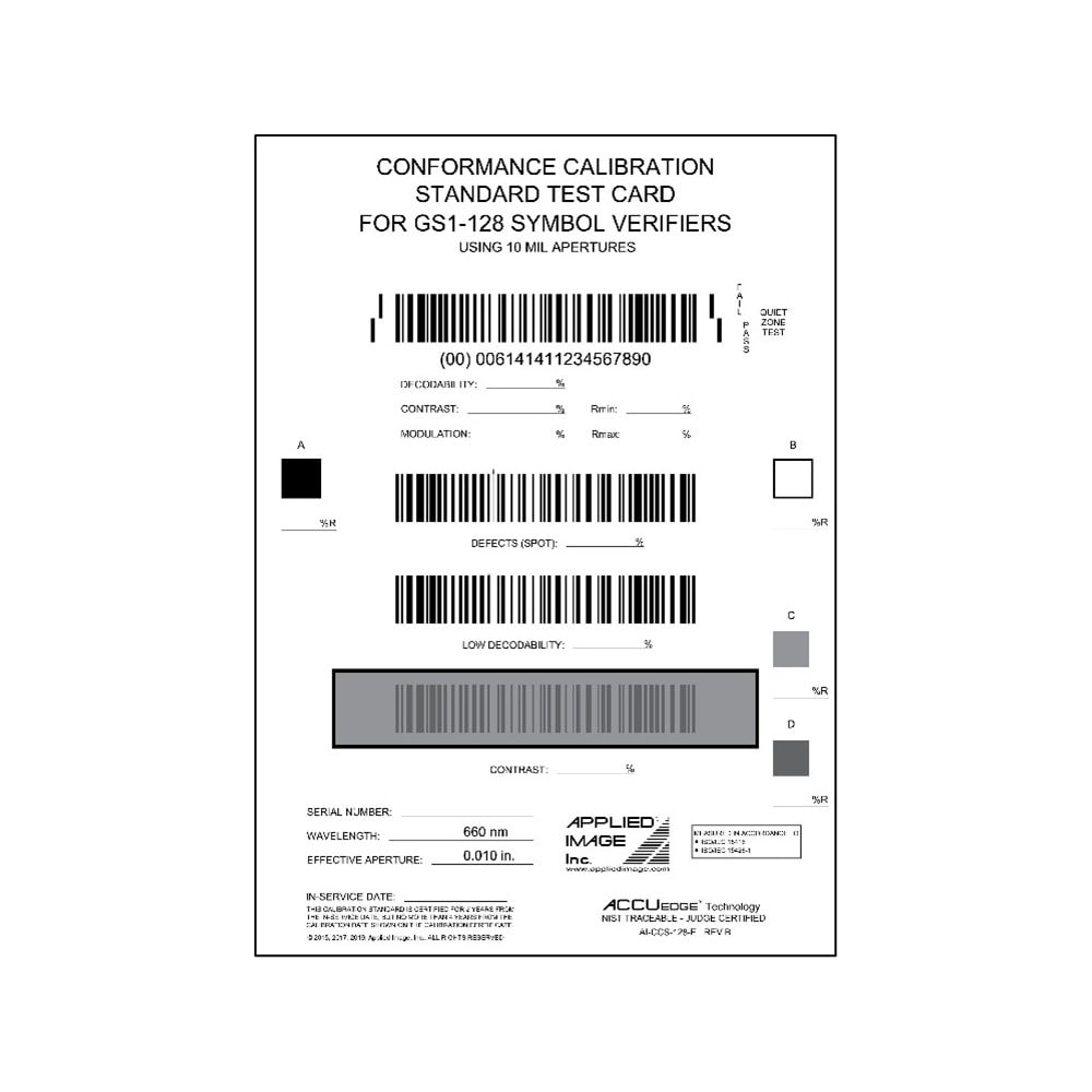 OMRON ELECTRONICS - CONFORMANCE CALIBRATION STANDARD TEST CA