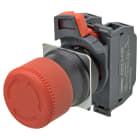 OMRON ELECTRONICS - Pulsante emergenza Ø22 mm, diametro 30 mm, non luminoso, riassetto a rotazione, 3 NC, terminali push-in.