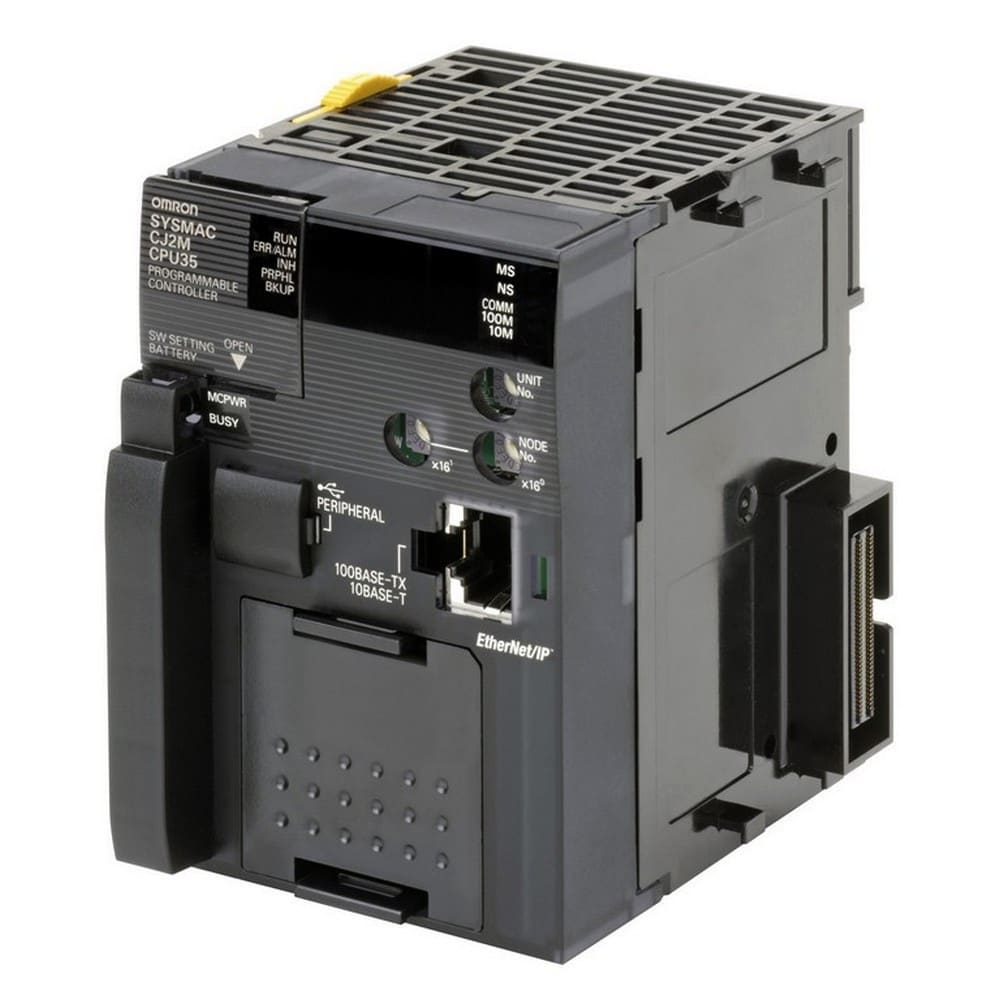 OMRON ELECTRONICS - PLC CJ2M 60 kstep, 2560 IO, 160 kword DM, ethernet IP integrata, CPU CJ2, memoria programma 60 kstep, 2560 punti IO, 160 kword memoria dati.