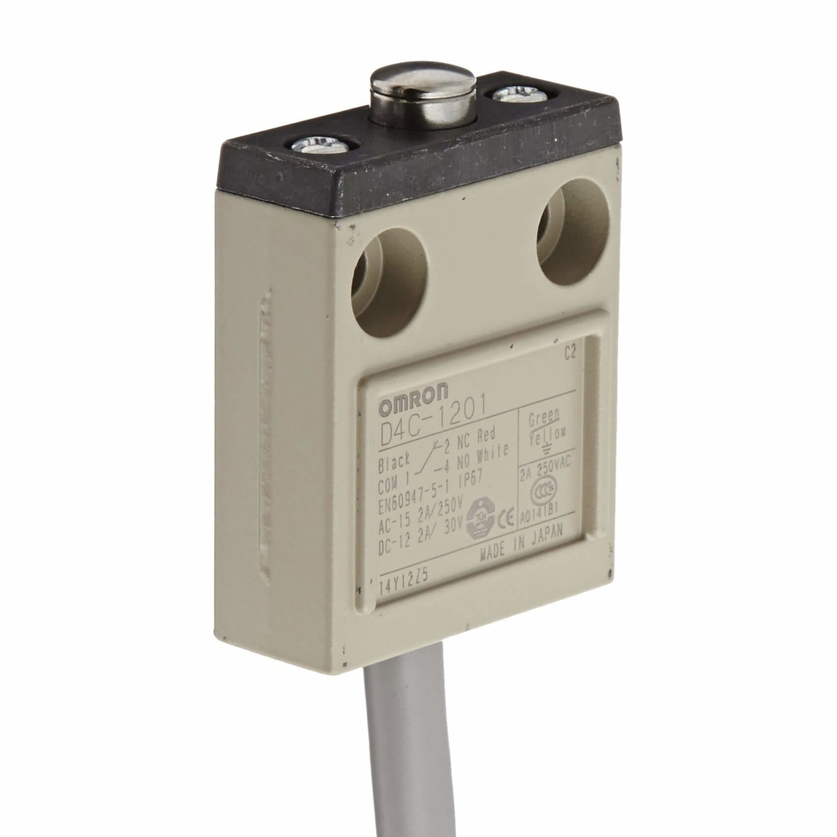 OMRON ELECTRONICS - FinecorsaD4C,1xSPDT 5A/250Vca,pul.sott.,3m