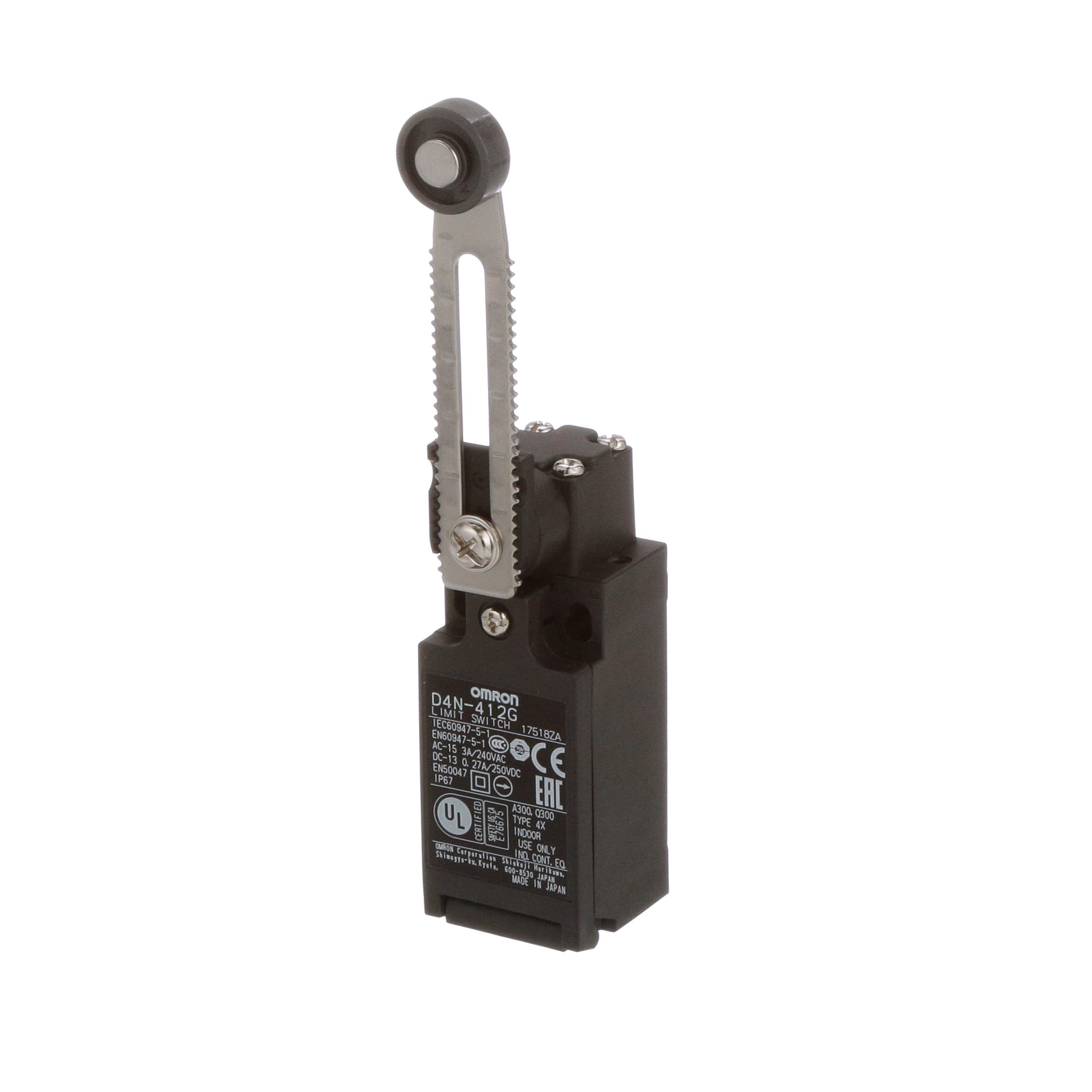 OMRON ELECTRONICS - Finecorsa meccanico passacavo M20 1NO+1NC scatto rapido leva regolabile rotella plastica IP67