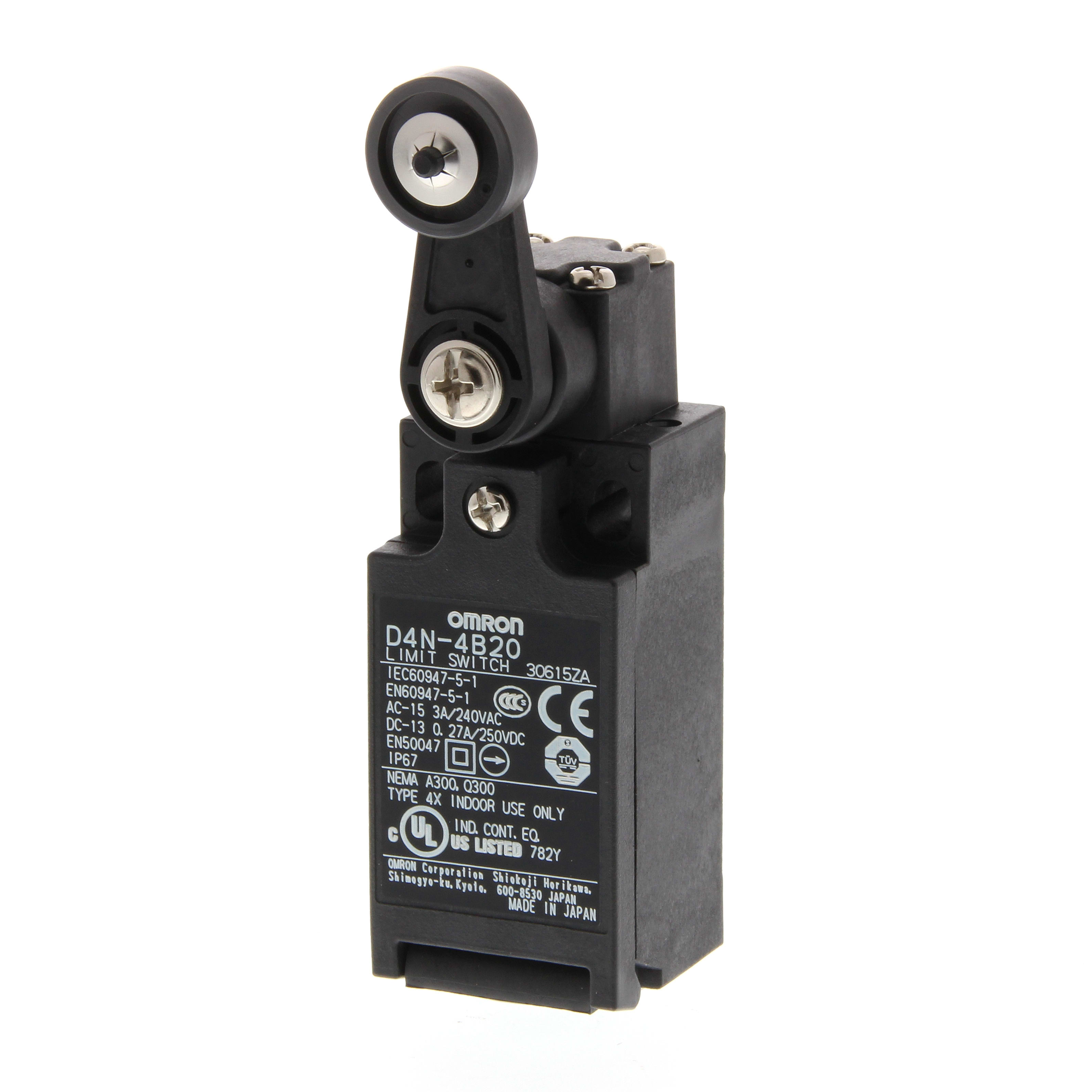OMRON ELECTRONICS - Finecorsa meccanico passacavo M20 2NC azione lenta leva e rotella in plastica IP67