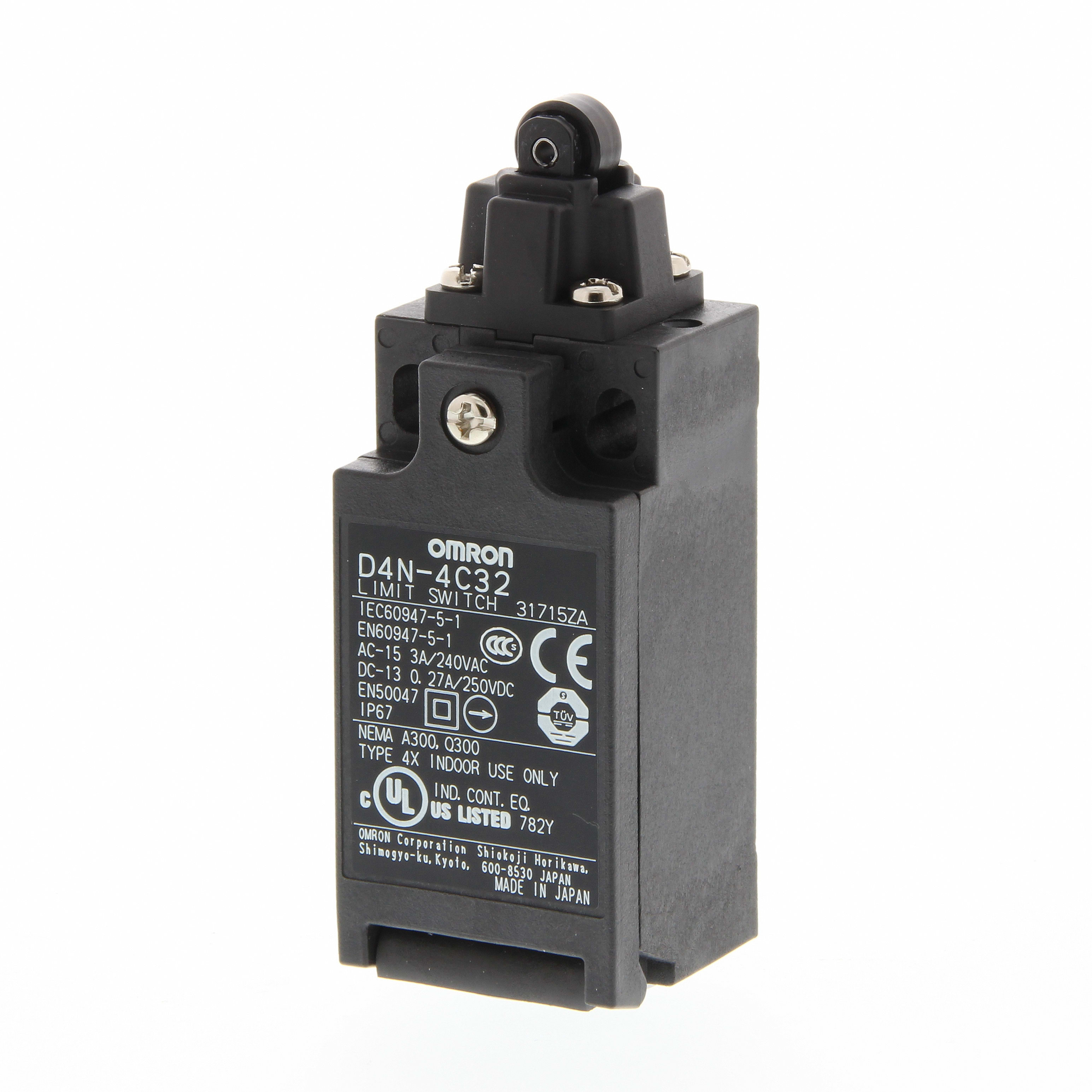 OMRON ELECTRONICS - Finecorsa meccanico passacavo M20 1NO+2NC azione lenta pulsante e rotella IP67