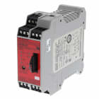 OMRON ELECTRONICS - Modulo di sicurezza 24Vdc, 1 o 2 canali, 3 uscite PNP istantanee, 2 ritardate max 15s, MOSFET, 2 uscite PNP ausiliarie, terminali a vite.