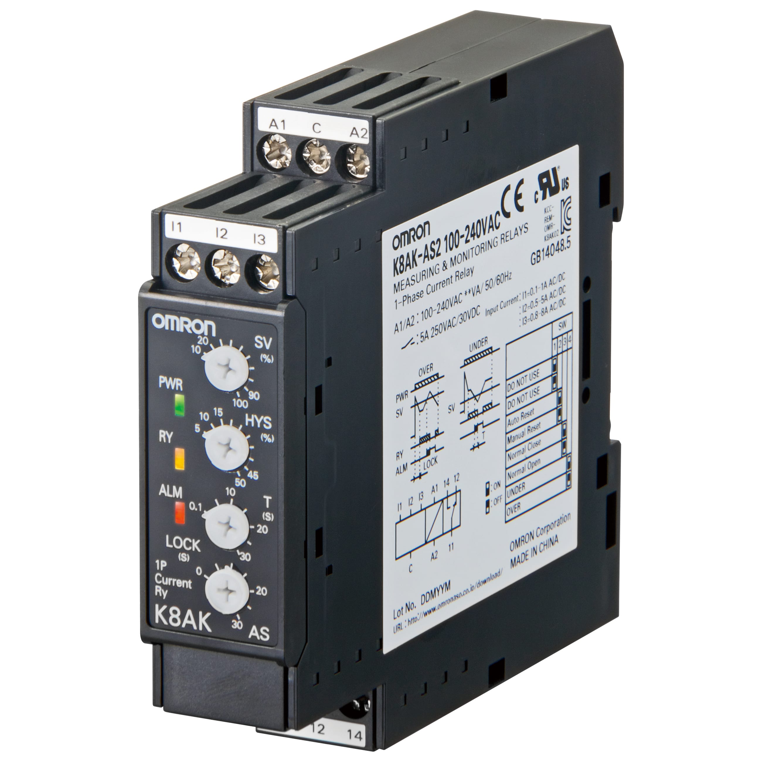 OMRON ELECTRONICS - rele-Contr1fase.MinMaxCorr.0.1-8A.OutSPDT