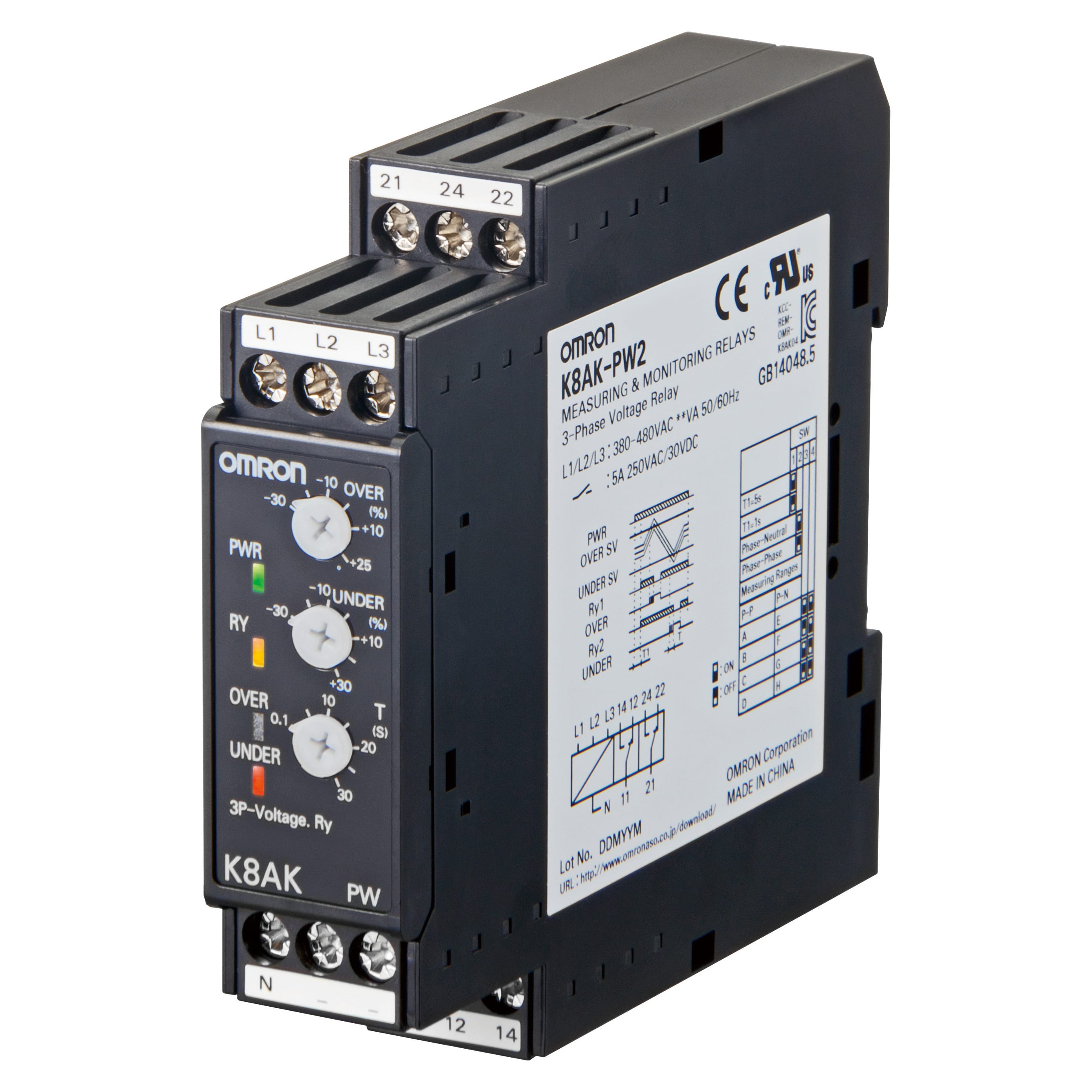 OMRON ELECTRONICS - rele-Contr3Fas220/480Vca MaxMin V fra 2 Val