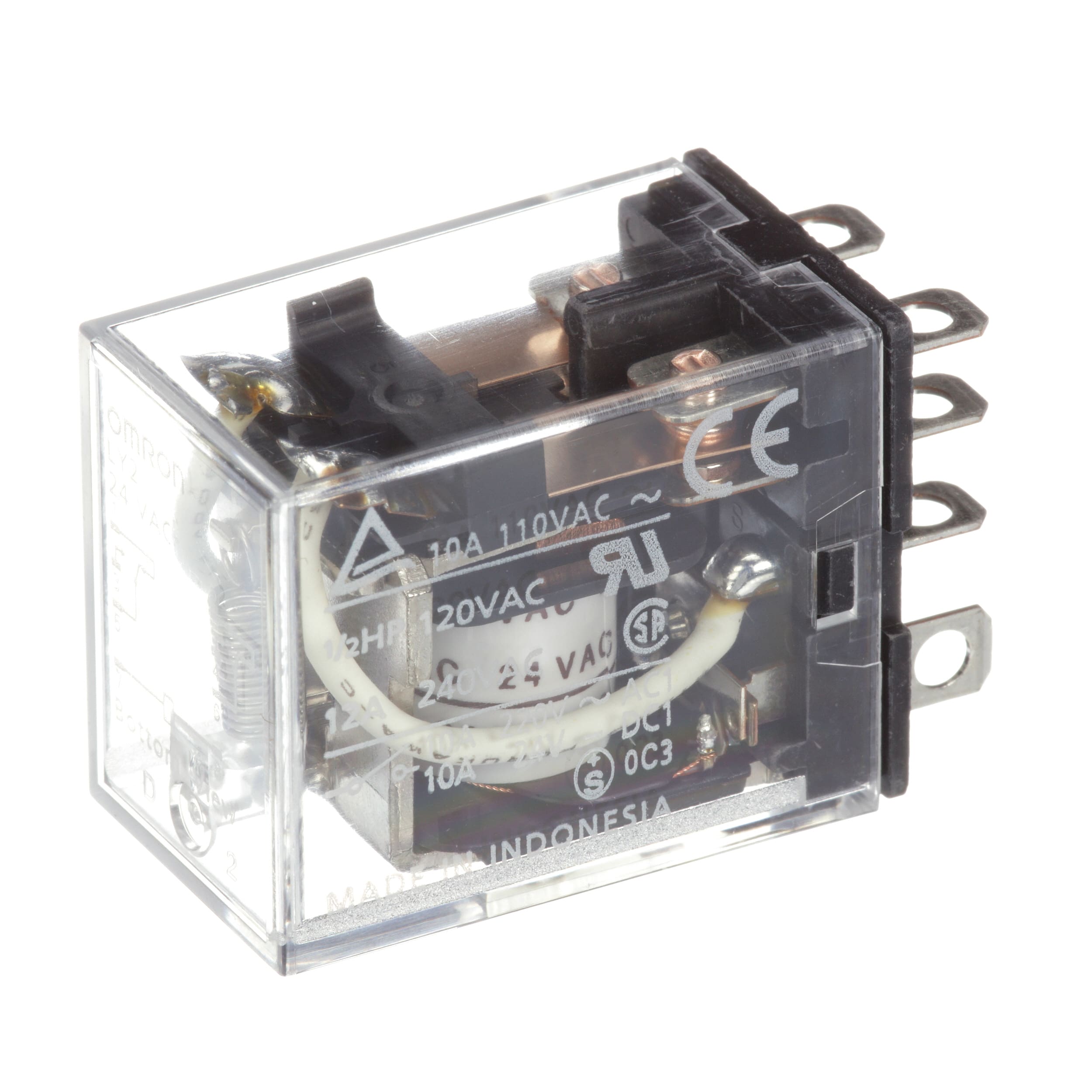 OMRON ELECTRONICS - rele 2 spdt 10 a 220 vca terminali ad innesto 2 contatti in scambio