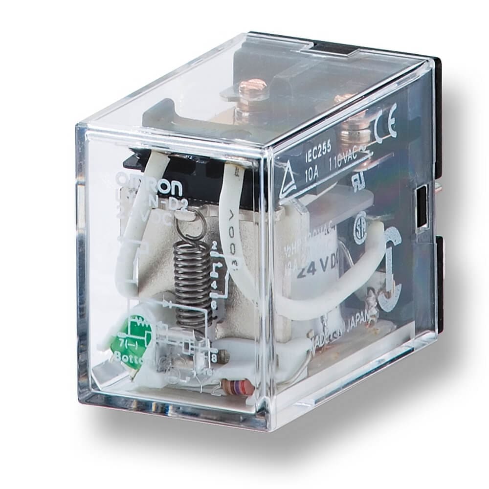 OMRON ELECTRONICS - rele 2 contatti in scambio 10 A 220 Vca terminali ad innesto LED e diodo
